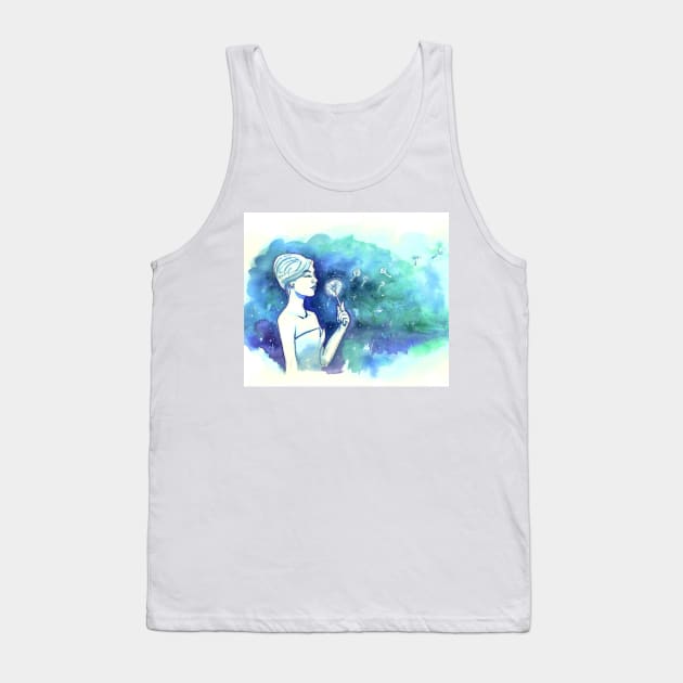 Space dandelion Tank Top by Redilion